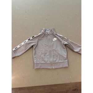 Nike Gray Track‎ Jacket Full Zip Toddler 18M Sweatshirt Athletic Warm Up